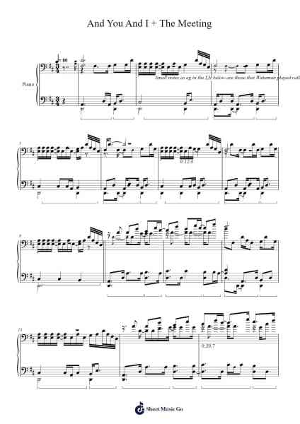 And You And I + The Meeting Sheet Music by Rick Wakeman-Arr.Souyet Jamesnolds