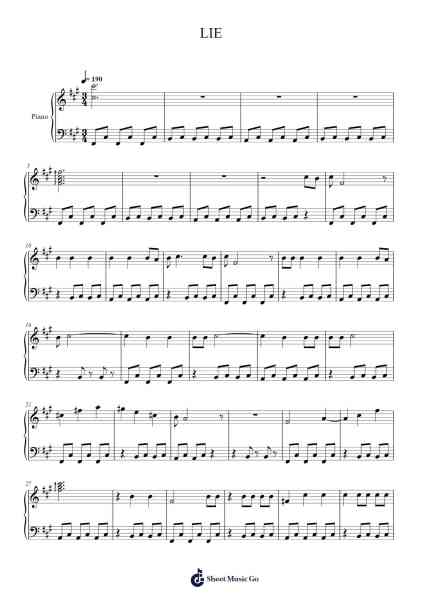 LIE Sheet Music by Ana.-Arr.Keliot Hicksner