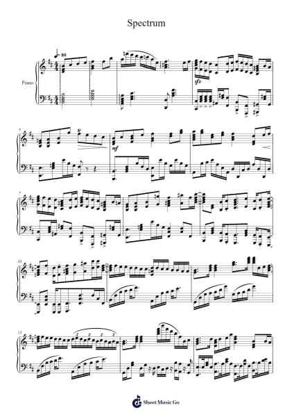 Spectrum Sheet Music by Misc Cartoons-Arr.Mickrett Grantcan