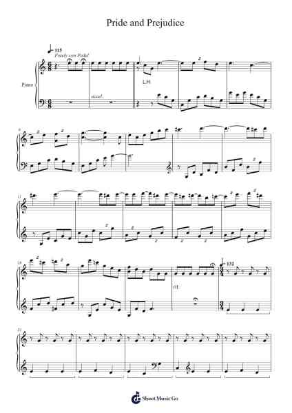 Pride and Prejudice Sheet Music by Dario Marianelli-Arr.Leolop Faypys