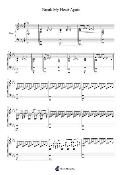Break My Heart Again Sheet Music by FINNEAS-Arr.Mattvey Chilrick