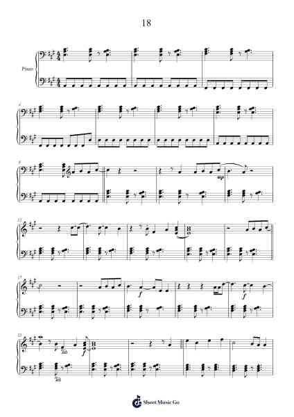18 Sheet Music by One Direction-Arr.Gusgess
