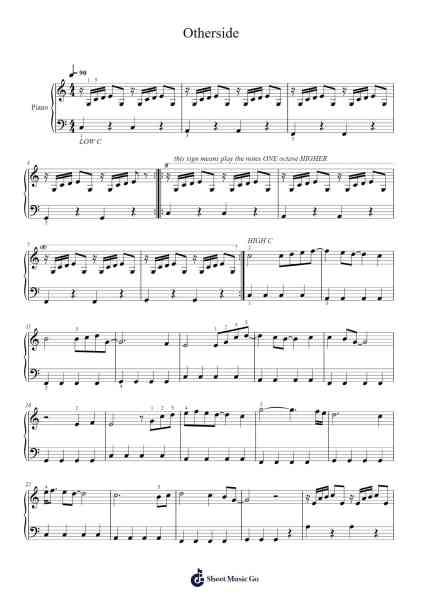 Otherside Sheet Music by Lena Raine-Arr.Luda Gaian