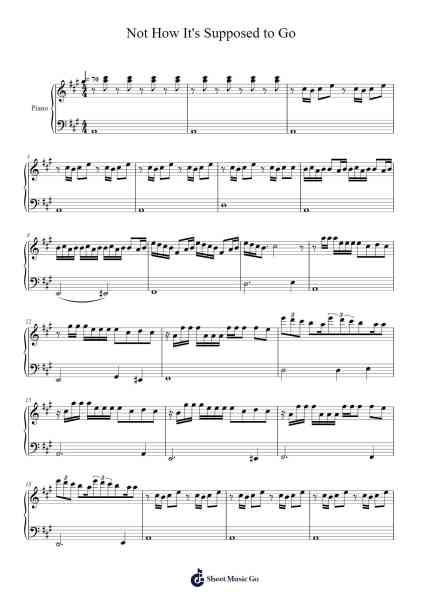 Not How It's Supposed to Go Sheet Music by Ashe-Arr.Hugge