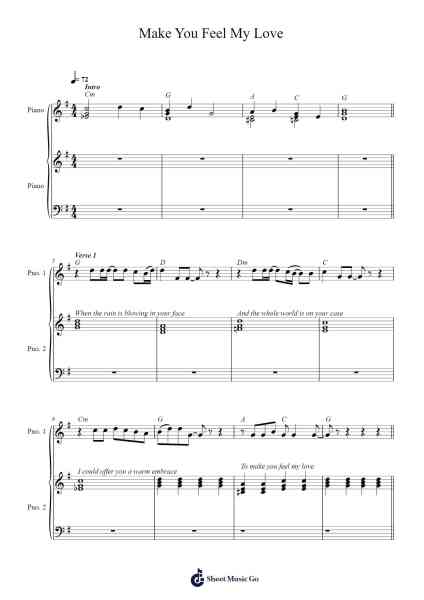 Make You Feel My Love Sheet Music by Sleeping At Last-Arr.Fanold Moulmar