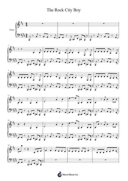 The Rock City Boy Sheet Music by undefined-Arr.Grelitt Bachdrow