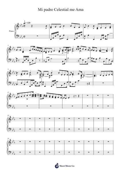 Mi padre Celestial me Ama Sheet Music by G.D.Serna-Arr.Harvian Geortiane