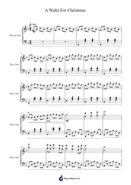 A Waltz For Christmas Sheet Music by Tony Ann-Arr.Yedlis Nycol