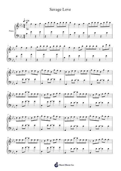 Savage Love Sheet Music by Jason Derulo-Arr.Kawar Rusfrank
