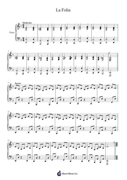 La Folia Sheet Music by Stephen MacLellan-Arr.Gillnise