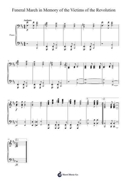 Funeral March in Memory of the Victims of the Revolution Sheet Music by Dmitri Shostakovich-Arr.Roymens