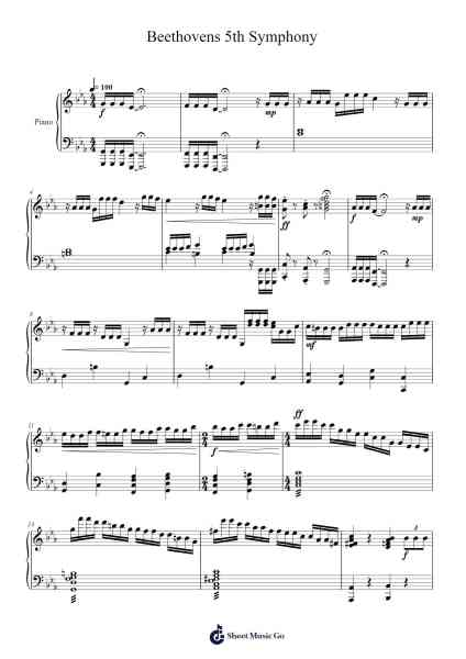 Symphony No. 5 in C Minor, Op. 67 Sheet Music by Ludwig van Beethoven-Arr.Wesriah