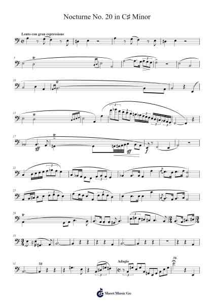 Nocturne No. 20 in C♯ Minor, Op. posth. Sheet Music by Frédéric François Chopin-Arr.Curwilde Perwin