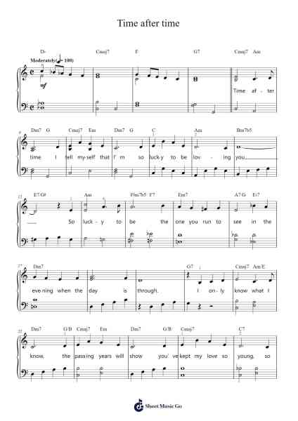 Time after time Sheet Music by Frank Sinatra-Arr.Jeffhy Lionelmatt