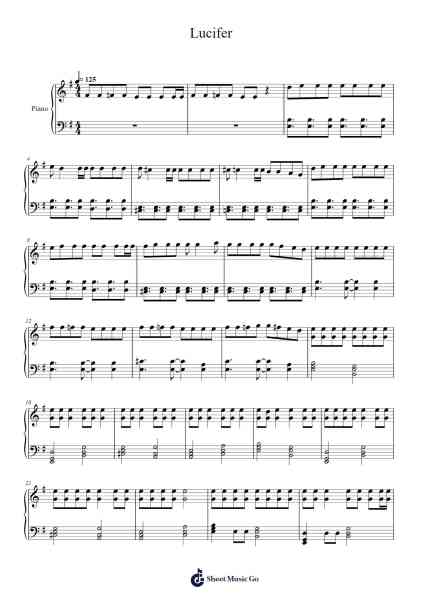 Lucifer Sheet Music by SHINee-Arr.Mollpag