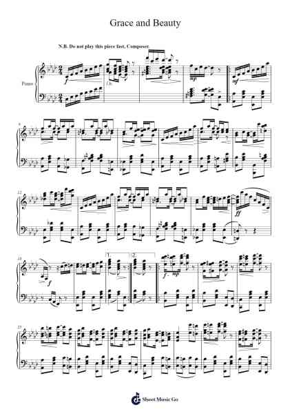 Grace and Beauty Sheet Music by James Scott-Arr.Gibkes