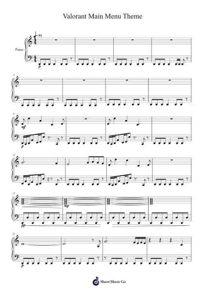 Valorant Main Menu Theme Sheet Music by Riot Games-Arr.Cranethe Dougledk