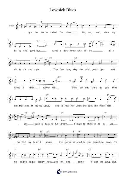 Lovesick Blues Sheet Music by Hank Williams-Arr.Attchols Jamestion