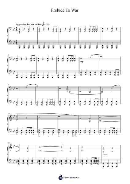 Prelude To War Sheet Music by Bear McCreary-Arr.Stilris Babty