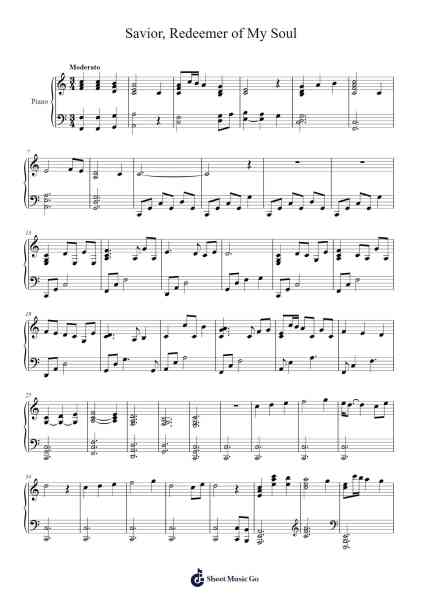 Savior, Redeemer of My Soul Sheet Music by Misc Praise Songs-Arr.Mattblair