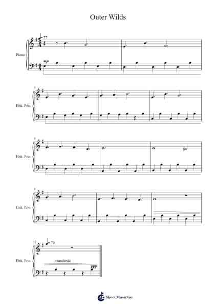 Outer Wilds Sheet Music by Andrew Prahlow-Arr.Louieby