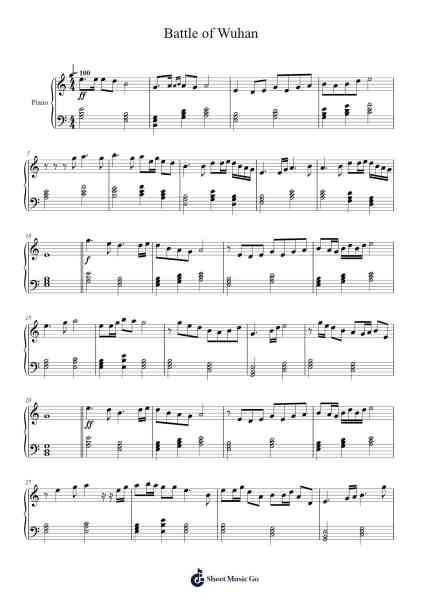 Battle of Wuhan Sheet Music by undefined-Arr.Dwightharte Phijoyce