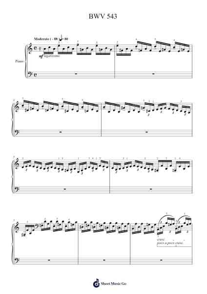 Prelude in A Minor, BWV 543 Sheet Music by Johann Sebastian Bach-Arr.Ldad Jeanvan