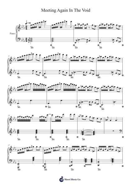 Meeting Again In The Void (Just Piano version) Sheet Music by FKJ-Arr.Bobright