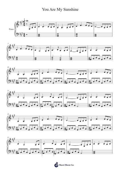 You Are My Sunshine Sheet Music by Misc Traditional-Arr.Brandwight Gillget