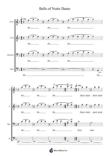 Bells of Notre Dame Sheet Music by Alan Menken-Arr.Wildbias