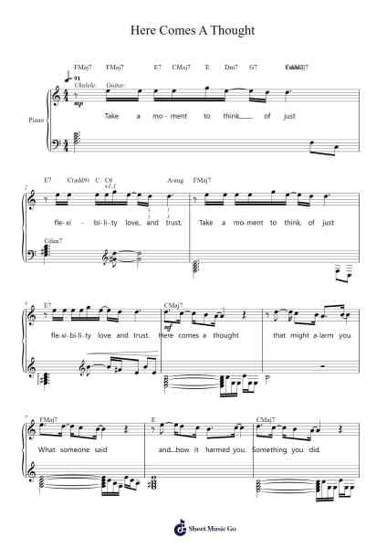 Here Comes A Thought Sheet Music by Rebecca Sugar-Arr.Vanlett Hudrey