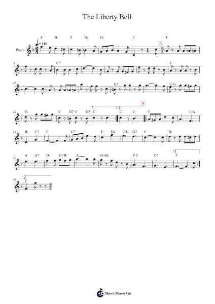 The Liberty Bell March Sheet Music by John Philip Sousa-Arr.Bridrian