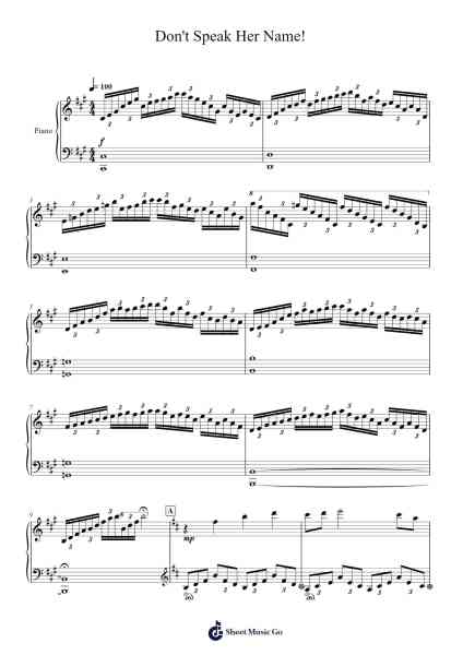 Don't Speak Her Name! Sheet Music by Rei Kondoh-Arr.Temvogt Roblome