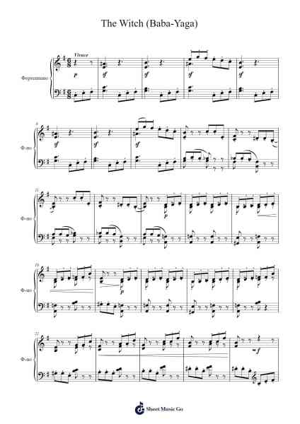 Album for the Young, Op. 39: No. 20. The Witch (Baba-Yaga) Sheet Music by Pyotr Ilyich Tchaikovsky-Arr.Sidser
