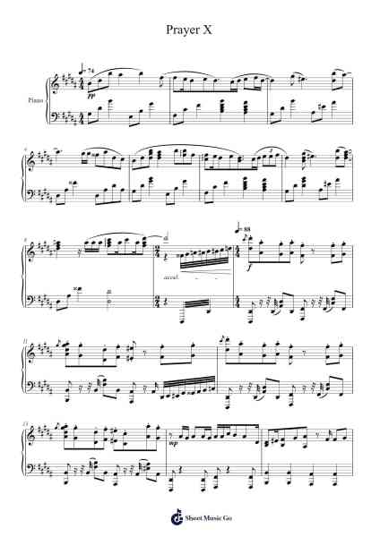 Prayer X Sheet Music by King Gnu-Arr.Humbart Browningboyd