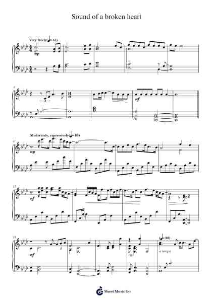 Sound of a broken heart Sheet Music by Jukebox the Ghost-Arr.Pormon