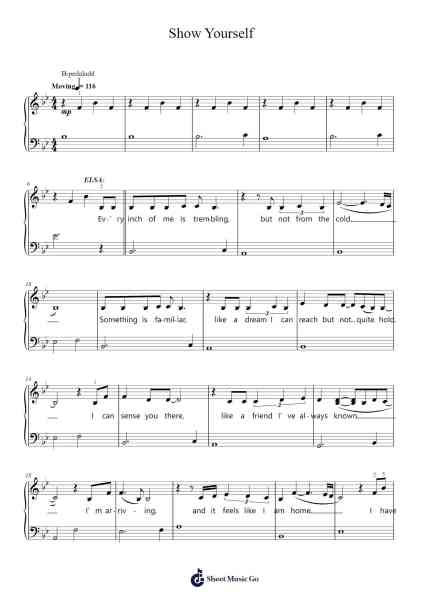 Show Yourself Sheet Music by Idina Menzel/Evan Rachel Wood-Arr.Binggram Ararence