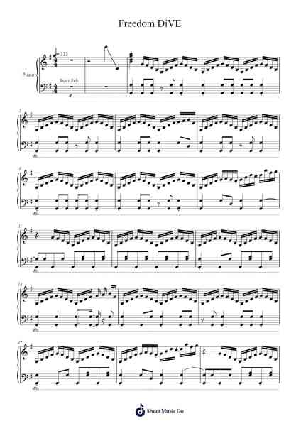 Freedom DiVE Sheet Music by xi-Arr.Marhum