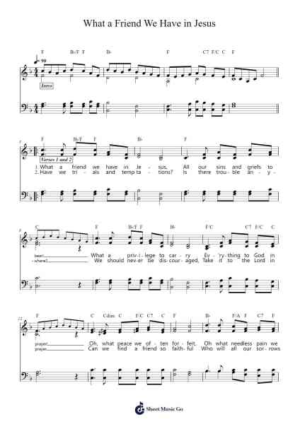 What a Friend We Have in Jesus Sheet Music by Charles C. Converse-Arr.Gemfoe Conchey