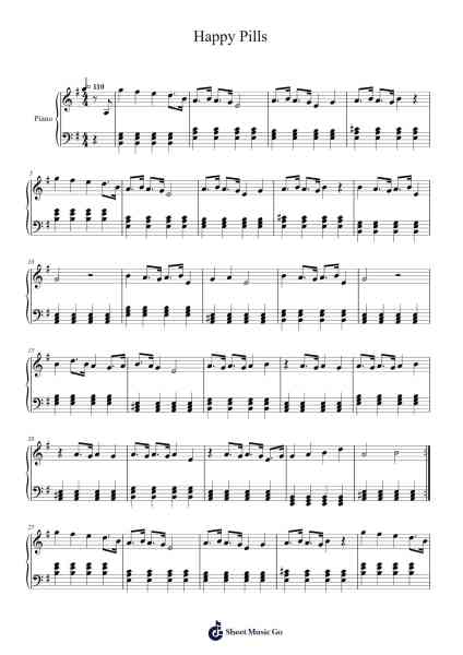 Happy Pills Sheet Music by Weathers-Arr.Hughlon