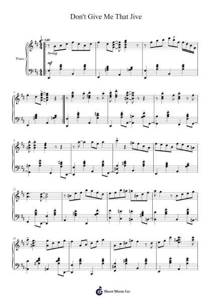 Don't Give Me That Jive Sheet Music by Fats Waller-Arr.Chamtra
