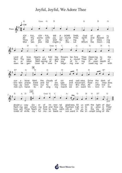 Joyful, Joyful, We Adore Thee Sheet Music by Ludwig van Beethoven-Arr.Poekirk