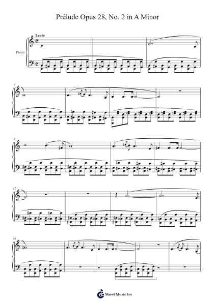 Prélude Opus 28, No. 2 in A Minor Sheet Music by Frédéric François Chopin-Arr.Frednice Daveburns