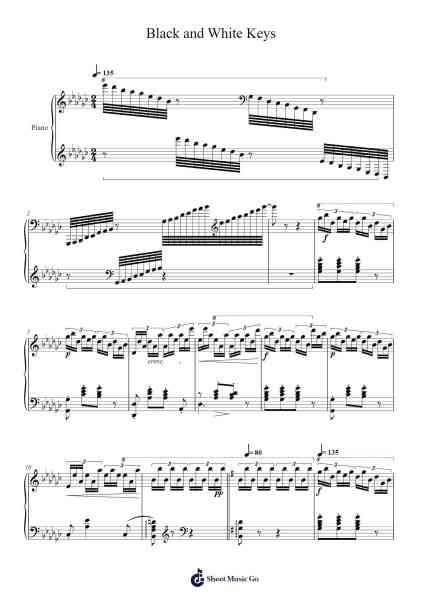 Black and White Keys Sheet Music by robloxgroup81-Arr.Pehall