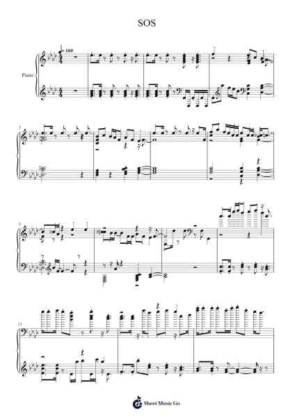 SOS Sheet Music by Avicii-Arr.Bloorfunk Hanlaine