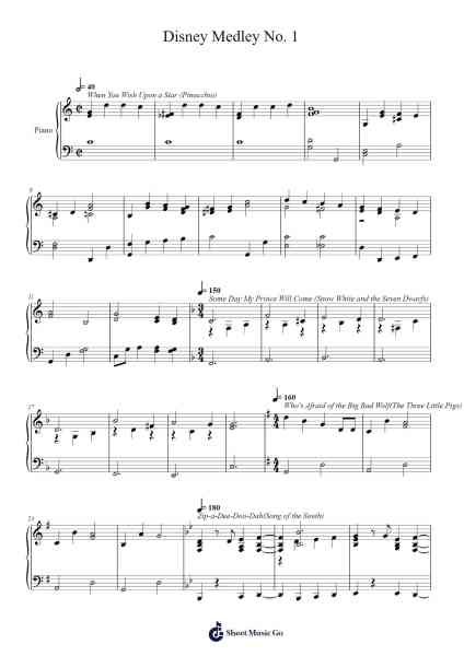 Disney Medley No. 1 โน้ตเพลงโดย Hunter Thompson-Arr.Mewood Teries