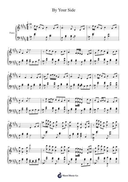 By Your Side Sheet Music by Pedro Silva-Arr.Wolflor Coltrid