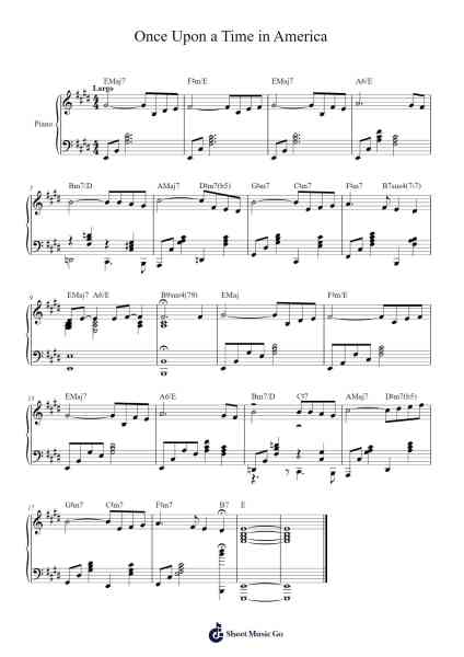 Once Upon a Time in America Sheet Music by Ennio Morricone-Arr.Gemten Churhy