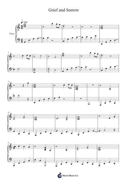 Hokage Funeral / Grief and Sorrow Sheet Music by Toshio Masuda-Arr.Thornnah