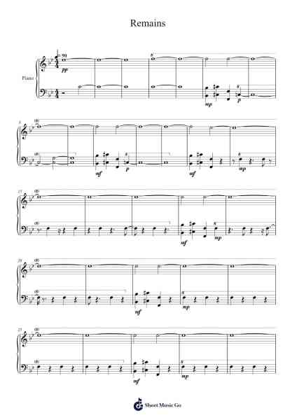 All Quiet on the Western Front - Remains Sheet Music by Volker Bertelmann-Arr.Gasgreve Ausnal